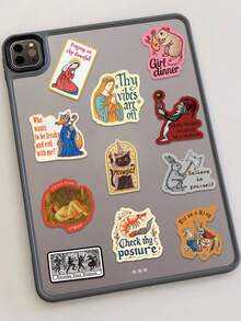 50pcs Medieval Fairy Tale Graffiti Sticker Cartoon Funny Decal For Phone Case Laptop Diary Scrapbook DIY Handbook PVC Decal Sticker (Not Easy To Fall Off) - 1 Set - View 8