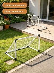 Portable Football Goal Set With Adjustable Heightndoor/Outdoor Soccer Goal For &, Easy Assembly, Sturdy Frame & Net, Backyard Play, Family Sports Gift,Kids Soccer Goal,Kids Soccer Net,Soccer Nets For Backyard,Mini Soccer Goals - Multicolor - View 10
