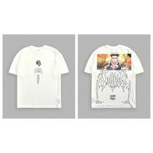 New Hot Selling Vintage T-Shirt Blouse Cute Top 100 Percent Cotton Men's Shirts Manfinity Men Graphic Tees Women Darcsport New Wolf Head  Sports Fitness T-Shirt  Collaboration Loose Heavyweight Short-Sleeve Top - 白色 - 查看 1