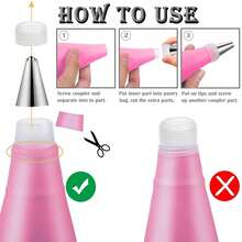 33pcs Pink Icing Piping Bags & Icing Nozzle Set - View 6
