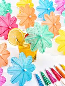 50/5pcs Palillos con Paraguas para Cócteles, Palillos con Paraguas Decorativos para Cócteles, Hechos de Palillos de Madera, Adecuados para Decoración de Fiesta Tropical Hawaiana, Palillos con Paraguas de Coco, Palillos con Paraguas de Flores para Bebidas, Decoración de Cupcakes, Palillos Tropicales, 6 Colores, Adecuados para Bar Tiki, Picnic, Fiesta de Cumpleaños, Palillos para Vacaciones, Paraguas de Papel Decorativos, Decoración de Bebidas, Acentos para Fiesta de Boda Tropical - multicolor - Ver 6