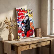 Poster Abstract Monkey Posters And Prints Art Graffiti Canvas Painting Pop Street Wall Picture Home Decor Cuadro - Multicolor - View 6