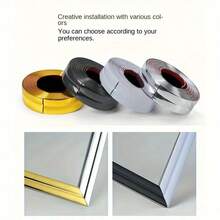 1 pieza 3 metros x 2cm Cenefa decorativa autoadhesiva de PVC, Tira de sellado autoadhesiva, Cenefa decorativa de pared autoadhesiva de PVC, Tira de sellado de bordes de pared, Tira de cobertura de huecos de puerta/ventana/mueble, Borde decorativo autoadhesivo anticolisión para papel de pared, Adecuado para bordes de pared, huecos de puertas/ventanas, bordes de muebles y protección anticolisión - C - Ver 8