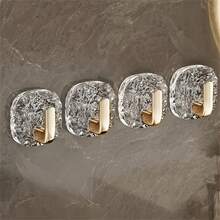 Ganchos de pared con diseño de copos de nieve, toallero de baño, ganchos de almacenamiento de utensilios de cocina, ganchos de almacenamiento montados en la pared, decoración del hogar y el baño, almacenamiento del baño, decoración de otoño, suministros de regreso a la escuela - Multicolor - Ver 3