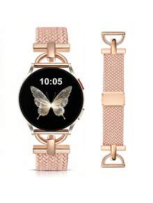 chinbersky Dây đeo bện thanh lịch tương thích với Samsung Galaxy Watch 7 6 5 4 FE 40mm 44mm / Watch 5 Pro / Watch 4 & 6 Classic / Active 2 / Watch 3 41mm, 20mm. Dây đeo co giãn từ tính bằng nylon mềm cao cấp với thiết kế bện hình chữ D sang trọng. - 20 triệu - Xem 11