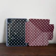 6-Color Polka Dot Acrylic IPad Case, Suitable For IPad 11th Gen, IPad Pro 2025, IPad Air 7/6, 10th Gen, 11 Inch, Cute Design With Pencil Slot, Foldable, Minimalist Korean Style - Multicolor - View 126