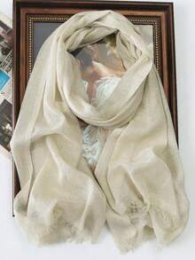 1件优雅女士四面印花锦缎围巾沙滩巾头巾 - 彩色 - 查看 7