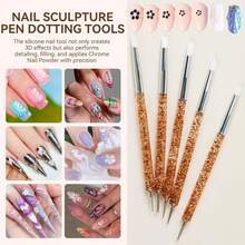 ESUOHYM 18 PCS Nail Art Brushes Set With Nail Sculpting Pen Dotting Tools For Painting Nails,Acrylic Nail Brushes For Nail Extensions,Liner Brushes For French Nails,Nail Art Tools For Diy Design - ColorA - View 4