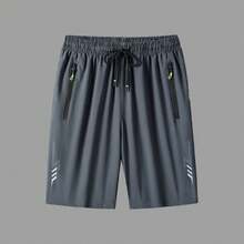 1pc Boyfriend Style Soft Breathable Fitness Gym Running Sports Shorts, Summer - Dark Grey - View 2