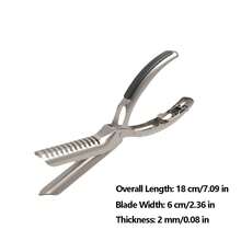 1 pieza Removedor de membrana de costilla de acero inoxidable, herramienta para pelar la piel de las costillas de BBQ - Plateado - Ver 9
