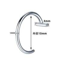 1/3/5pcs Lip Ring, Nose Ring, Fake Nose Septum Clip-On Piercing, Body Clip-On Piercing - T-shaped Nose Ring - View 5