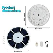 WIXHFG [Solar Flagpole Lights] Solar Flagpole Lights, Flag Lights, Camping Tent Lights, Garden Lights, Umbrella Lights, Ultra-Bright Solar-Powered Flagpole Lights, Dusk To Dawn - 26LED - 查看 10