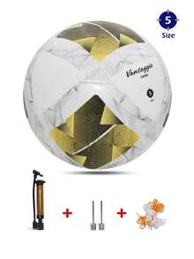 1pc Official Molten F5N1000 Football Size 4 Size 5 TPU Leather Training Soccer Ball Durable Classic White And Blue Color Soft Ball With Free Pump Air Needles And Net Bag Explosion Proof High Elasticity Goal Gift Ideal For Men Women Outdoor/Indoor Sports Competition Match And School Games - Blue - View 19