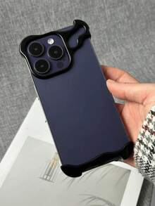 1pc Luxury Designer Alien Arc Phone Case + Glass Camera Film Compatible With Iphone 16 15 14 13 Pro Max Plus Cool Camera Protection Anti-Drop Soft Silicone Cover - 黑色 - 查看 9