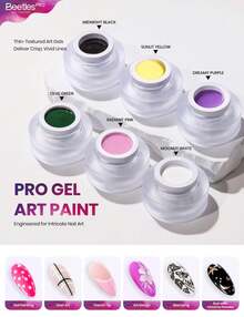 Beetles 18 Colors 15ml PRO Gel Polish Set – Poetry Of Garden, Pastel Summer Full Size Salon Nails Kit With Base Coat, Glossy & Matte Top Coats, 6 Painting Gel UV Nail Lamp Cure Needed - 15Ml 18 Colors Poetry of Garden - 查看 5
