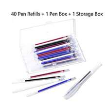 EDCUEBE7 32pcs Thermal Disappearing Ink Fabric Marking Pens Set, Suitable For Sewing, Quilting And Embroidery, Replacement For Tailor's Chalk, Comes With Refill Cartridges - Two Types Of Pen Casings (four Colors) - View 10