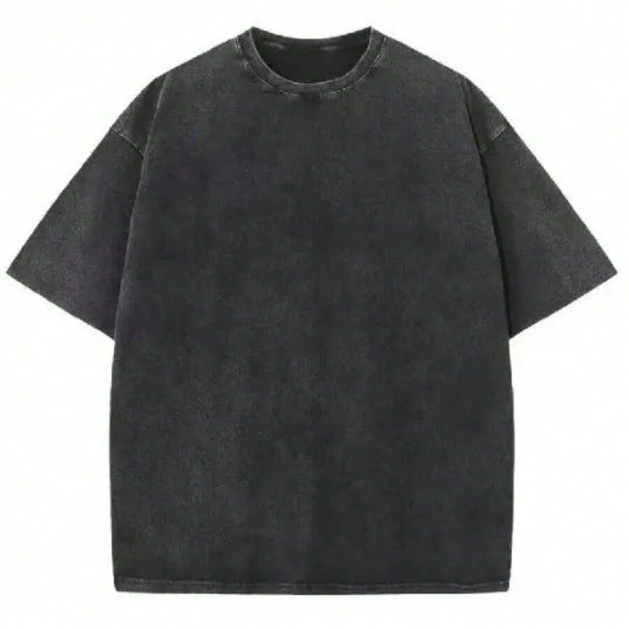 T-Shirt Blouse New Hot Selling Vintage Blouses Cute Top 100 Percent Cotton Shirts For Men Manfinity Men Graphic Tees Women Cross-Border European Size - 黑色 - 查看 1