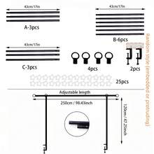 1 pieza Soporte de mesa de hierro ajustable y resistente, extensible de 0,8 m a 2,6 m, adecuado para bodas, cumpleaños, decoración navideña, sin necesidad de electricidad, apto para eventos y decoración del hogar, arco de fiesta resistente, diseño de alta calidad, exhibición festiva, ideal para entusiastas del bricolaje - Multicolor - Ver 13