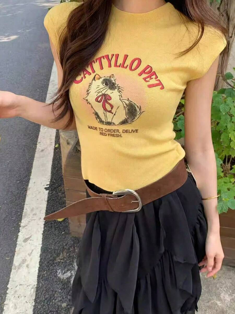 Women Tops - Yellow - View 1