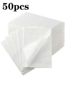 50pcs/Pack Disposable Waterproof & Anti-Stain Nail Art Desk Mat - White - View 9