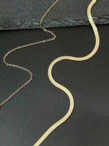 2件套金色不锈钢扁链脚链套装，适合旅行、海滩、送给女朋友、母亲节礼物 - 腳鍊 - 查看 7