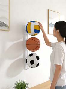 Indoor Carbon Steel Basketball Hoop, Can Hold Basketball, Soccer Ball, Volleyball, Suitable For Home, Bedroom, Living Room, School And Other Places - Black - View 44