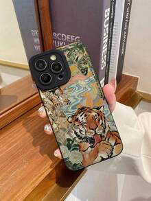 Capa protetora colorida com estampa de tigre nas bordas, resistente a quedas, compatível com iPhone 17 Pro/17 Air/17/17 Pro Max/16/11/16 Pro/16 Plus/16 Pro Max/16 E/15 Pro Max/13/14/12/XS/XR/7G/8 Plus, Galaxy S25/S25 Plus/S25 Ultra/A16/A36/A26/A56/A50/A12/A32/A52/A72/A51/A21S/A13/A14/S24/S24 Plus/S24 Ultra, S22/A52/A53/A54/A55/S23, 11/12 Pro/12/12X/13 Pro/14 Pro/15 Pro, 10/9/Note 9/12c/Note 11 Pro/Note 8 Pro - Multicolorido - Ver 6