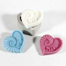 Heart Shell Conch Silicone Mold - Two Little Whales Design For DIY Candle Soap Wax Resin Craft - Conch - View 8