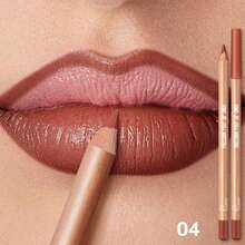 Pudaier哑光裸色唇线笔 - 高显色度防水持久唇线笔，自然裸色，适合白皙肤色，顺滑易涂，日常及情人节妆容皆宜 - 04 - 查看 7