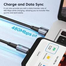 Toocki Micro USB 数据线，兼容三星 S10，支持 2.4A 快充，适用于风扇、耳机、LED 灯、手机充电器、数据线，也兼容三星 Galaxy S7/HTC、安卓手机、Kindle、相机、MP3 等设备。 - 彩色 - 查看 4