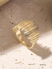 1 Fashionable, Simple, Irregular Geometric Line Ring That Is Versatile And Suitable For Women To Wear On Any Occasion. Can Be Given As A Gift To Friends Or Lovers - Geometric Rings - View 4