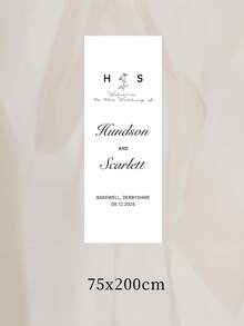 1pc Custom Wedding Welcome Banner, Custom Text,Custom Text Bridal Shower Banner, Bachelorette Party Backdrop Decoration,Minimalist Wedding Entrance Decoration - Multicolor - View 20