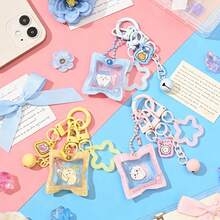 Chiikawa Hachiware&Chiikawa&Usagi,Cartoon Image High Transparent Acrylic Pendant, Bag Keychain Ornament,Cute Ornament, Anime Peripheral Collection,Creative Gift(1 PC) - Multicolor - View 1
