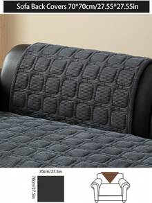 1pc All-Season Sofa Cushion Cover, Modern Minimalist Non-Slip Sofa Seat Protector, Dust-Proof And Washable, Soft And Colorfast, Pet-Friendly, Fits Sectional Sofa, Bedroom, Office, Living Room - Dark Grey - View 15