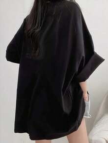 Plus Size T-Shirts - Black - View 3