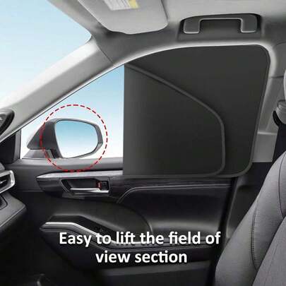 Universelle Seitenfenster-Sonnenblende - Einfach zu installierende magnetische Auto-Fenstervorhänge, Hitze- und UV-Schutz, passend für die meisten Fahrzeuge