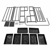 Fruit Vegetable Storage Rack With Removable Baskets, 3-Tier Supermarket Retail Storage Rack, Floor Display Storage Rack With Tray - Black - View 11