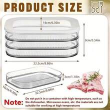 Caja de almacenamiento de cocina de 1-4 capas, contenedor de almacenamiento de carne para refrigerador con tapa, caja de almacenamiento de alimentos apilable para preparación de comidas, adecuada para tocino, queso, jamón, embutidos, salami, almacenamiento de carnes frías de cocina - Multicolor - Ver 9