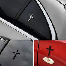 1pc Multi-Color 3D Cross Car Sticker, Personalized 3D Decorative Sticker For Vehicle, Dedicated Car Body Exterior Sticker, Faith Style Car Decal Accessory, Firmly Adhesive, Enhancing Car Aesthetics - 1pc 3D Cross Sticker - View 12