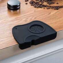 1 tấm lót nén cà phê bằng silicon, chống trượt, thích hợp cho barista, giá đỡ bộ lọc cà phê espresso và trạm nén cà phê. - màu đen - Xem 4