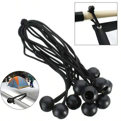 10-50pcs Outdoor Multi-Purpose Elastic Ropes, Suitable For Securing And Organizing Camping Tents And Other Items