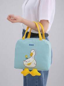 Tas Bekal Makan Siang Motif Bebek Kuning Lucu, Kotak Bekal Genggam dengan Resleting, Tas Bekal Makan Siang Berinsulasi Multifungsi dengan Lapisan Aluminium Foil, Tas Organizer Kosmetik Perlengkapan Mandi Kapasitas Besar untuk Perjalanan, Tas Bekal Makan Siang Berinsulasi Tertutup Multifungsi, Tas Penyimpanan Multifungsi, Cocok untuk Perjalanan Kerja, Piknik, Berkemah, Hadiah untuk Semua Orang - MultiWarna - View 8
