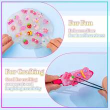 100PCS Slime Charms Jelly Cute Flatback Resin Charms For Slime, Random Kawaii Decoden Charm For Embellishments Phone Junk Case Charm Bulk, Scrapbooking Crafting & DIY Decor (Multicolor) - 玫瑰粉色-100個 - 查看 5