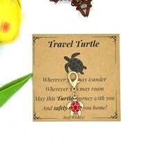 1个可爱海龟钥匙扣，吉祥海龟吊坠，旅行礼物，包包挂饰，男女通用旅行配件 - 彩色 - 查看 10