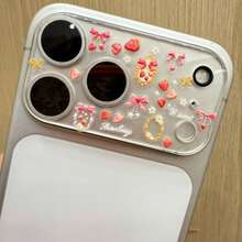 Miếng dán màn hình điện thoại Sweet Sister Strawberry Love, tương thích với Apple 17 Pro/17 Pro Max, bảo vệ toàn diện khỏi trầy xước. - Miếng dán ống kính trong suốt + hình dán quả dâu tây - Xem 4