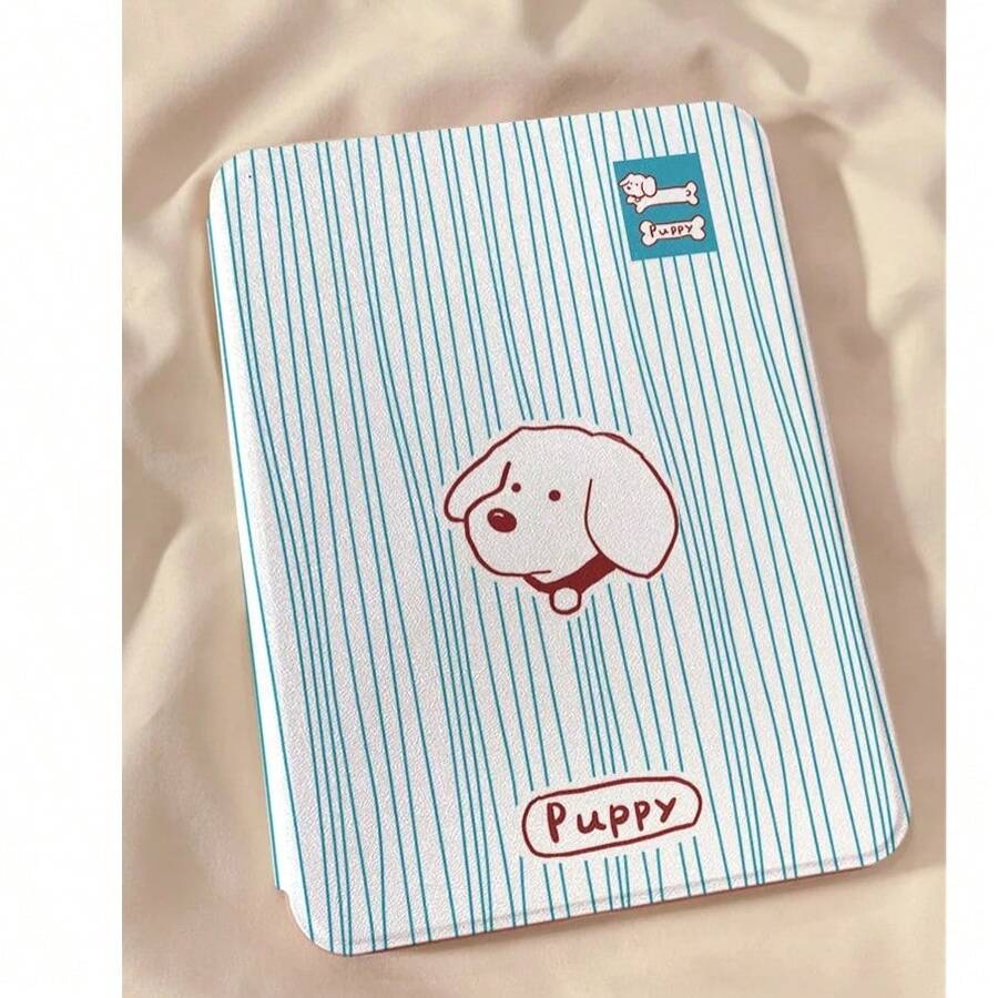 1 ốp lưng kiểu Ins Style hình chú cún hoạt hình sọc xanh dương xoay 360°, thiết kế mềm mại và dễ thương, chống trầy xước, các đường cắt chính xác, tương thích với iPad thế hệ thứ 10 / Air 4/5/Pro 11" / 9/7/8, ốp lưng máy tính bảng phong cách Hàn Quốc - Nhiều màu - Xem 1