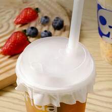 50/100/500pcs Coffee Anti-Leakage Paper Membrane, Anti-Oil Spill, White Leakage-Proof Cup Lid Liner, Suitable For Milk Tea, Coffee And Other Beverages, Sealing Membrane, Applicable For Commercial And Personal Use, Drinkware Accessories - Multicolor - View 6