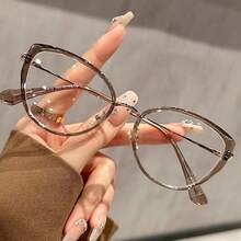 1 chiếc kính thời trang nữ, kiểu dáng tối giản, thanh lịch, đa năng, thích hợp cho kỳ nghỉ. - Màu nâu - Xem 1