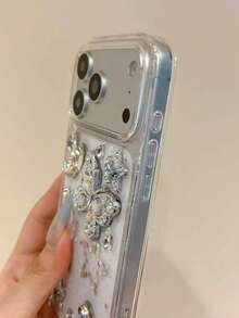 Diamond Butterfly Protective Case For IPhone 17 Pro Max, Delicate Aesthetic Design - White - View 6