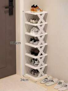 Rak Sepatu Berdiri Bebas Kecil Sempit 2-9 Tingkat, Organizer Penyimpanan Sepatu DIY Hemat Ruang, Cocok untuk Lorong dan Lemari, Muat Sepatu Ukuran 42-43, Mudah Dirakit dengan Struktur Kokoh, Dekorasi Dalam Ruangan, Dekorasi Musim Gugur - MultiWarna - View 10